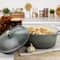 MegaChef 7qt. Gray Oval Enameled Cast Iron Casserole